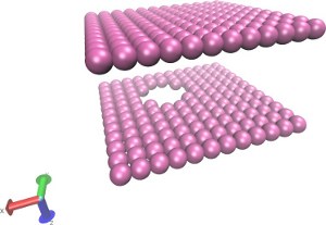 two walls (one with hole)